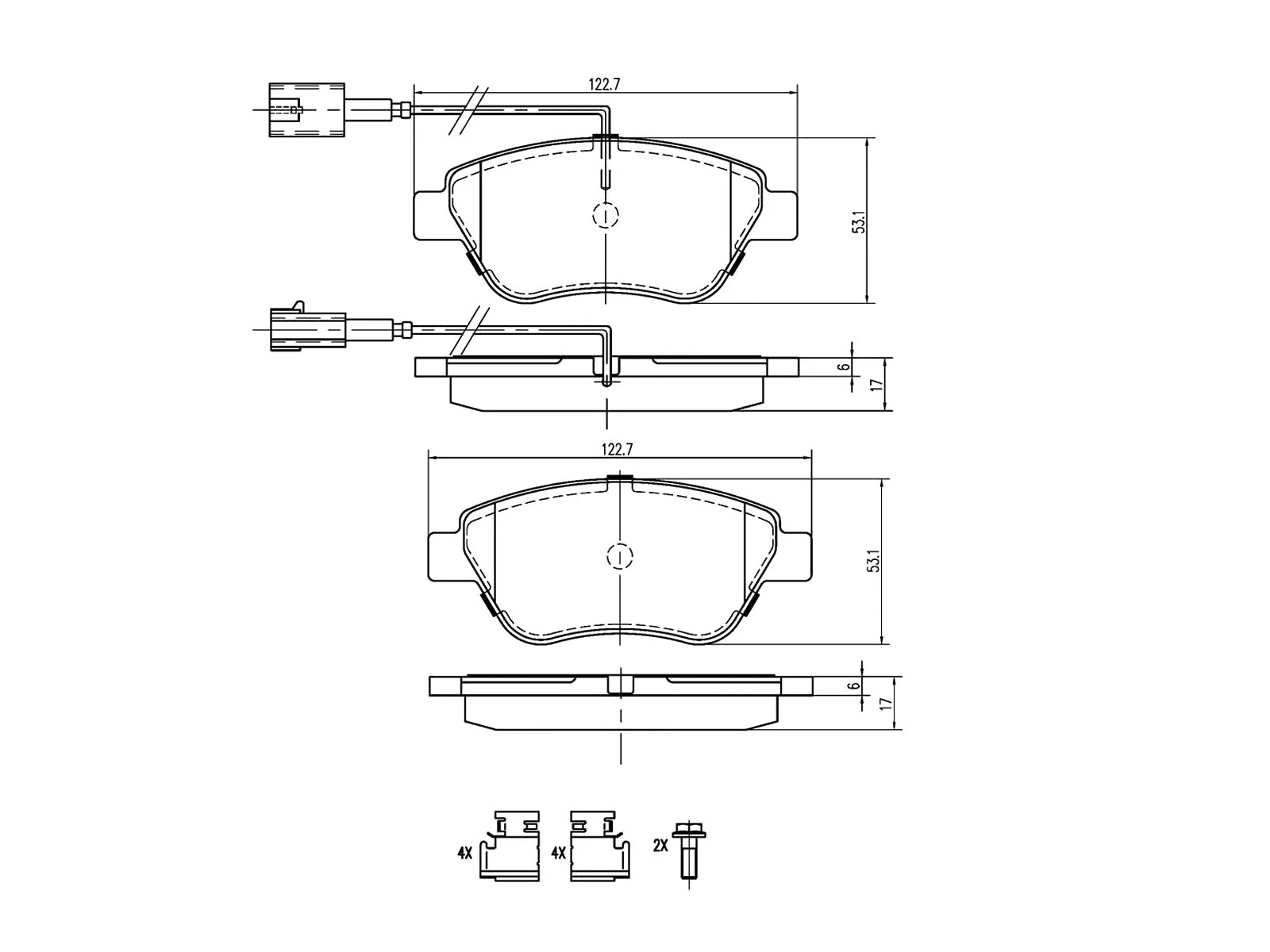 Kit de plaquettes de frein, frein à disque A.Z. Meisterteile AZMT-44-022-1110