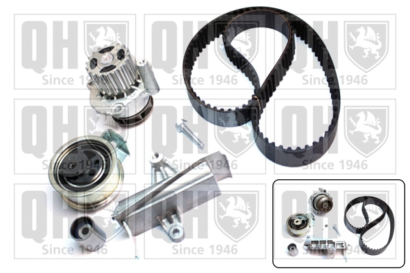 Pompe à eau + kit de courroie crantée QUINTON HAZELL QBPK8140