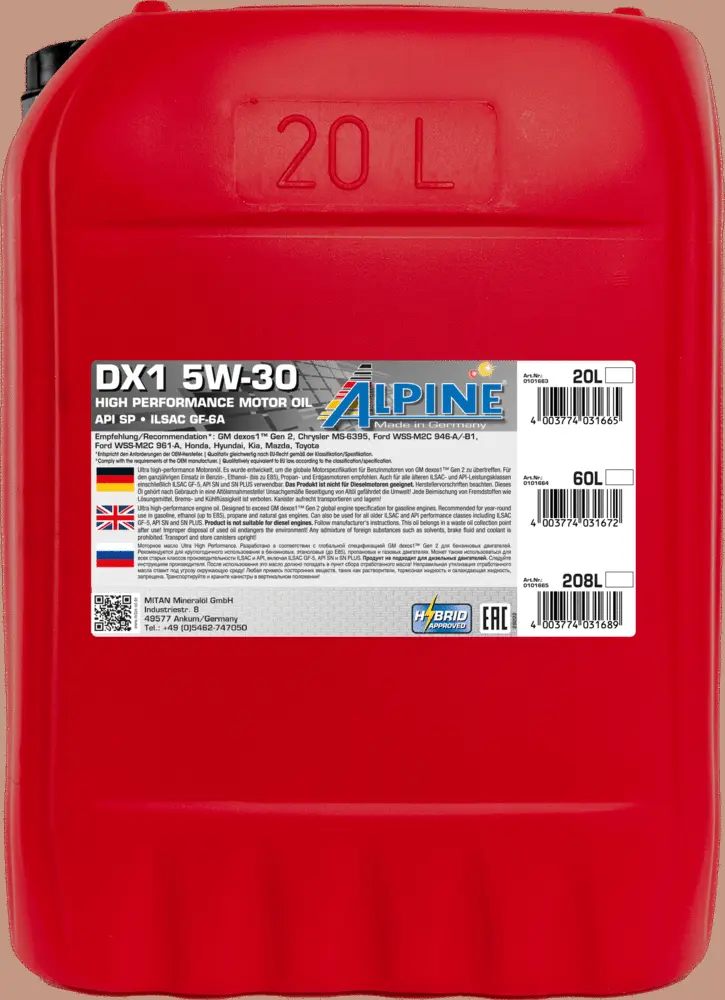 Huile moteur ALPINE 0101663