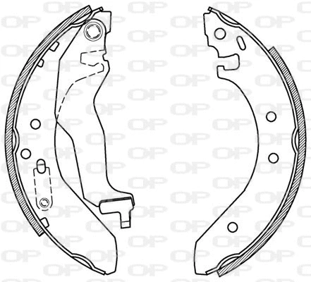 Jeu de mâchoires de frein OPEN PARTS BSA2152.00