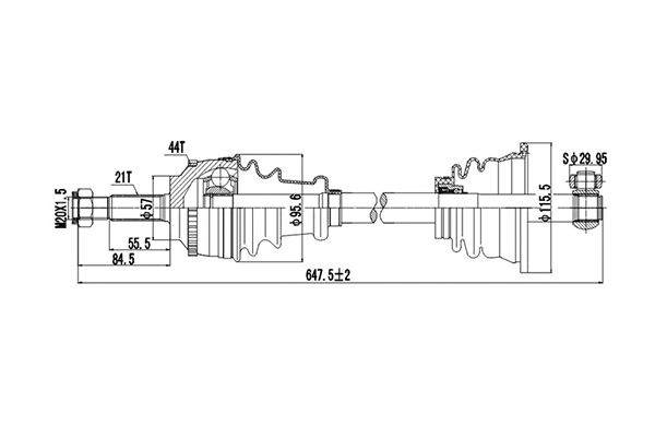 Arbre de transmission DYNAMATRIX DDS250009