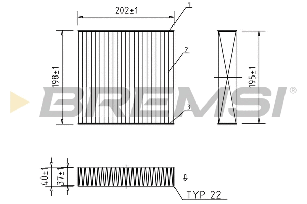 Filtre, air de l'habitacle BREMSI FC0982C