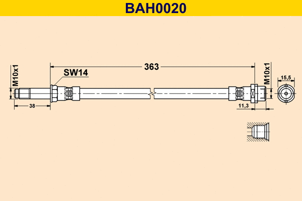 Flexible de frein BARUM BAH0020