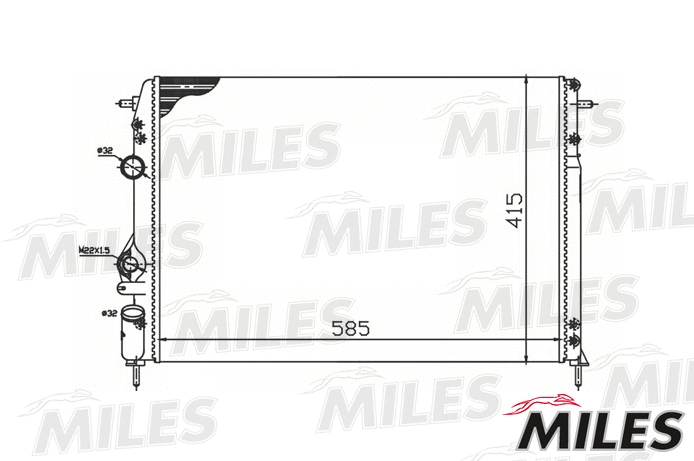 Radiateur, refroidissement du moteur MILES ACRM110