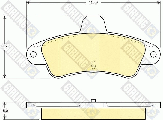 Kit de plaquettes de frein, frein à disque GIRLING 6140843