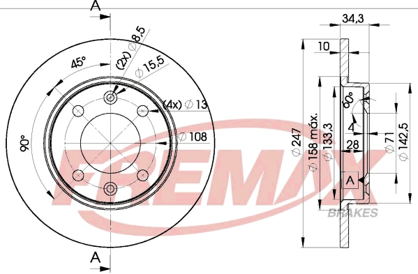 Disque de frein FREMAX BD-4246