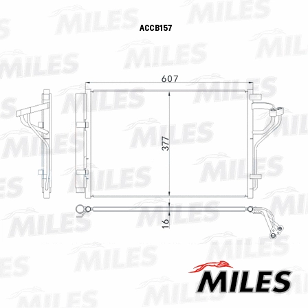 Condenseur, climatisation MILES ACCB157