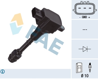 Bobine d'allumage FAE 80371