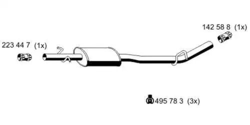 Silencieux central ERNST 522229