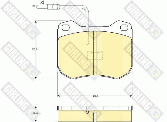 Kit de plaquettes de frein, frein à disque GIRLING 6101732