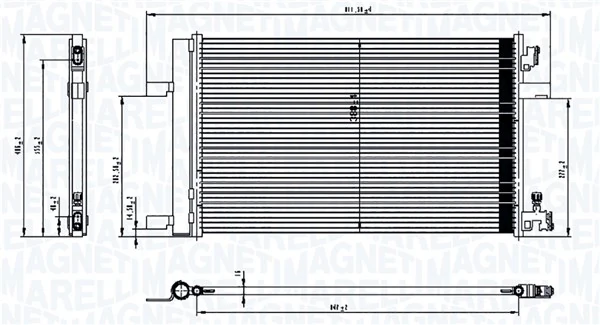 Condenseur, climatisation MAGNETI MARELLI 350203760000