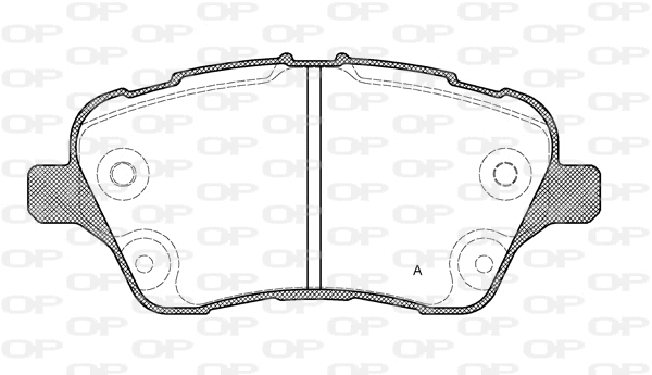 Kit de plaquettes de frein, frein à disque OPEN PARTS BPA1514.00