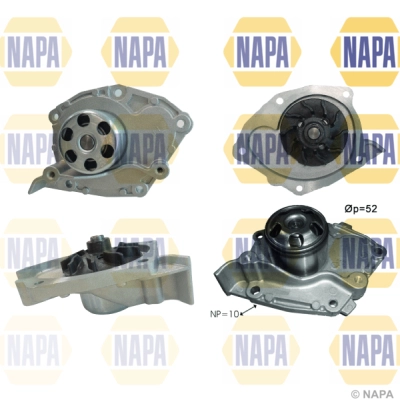 Pompe à eau, refroidissement du moteur NAPA NWP1455
