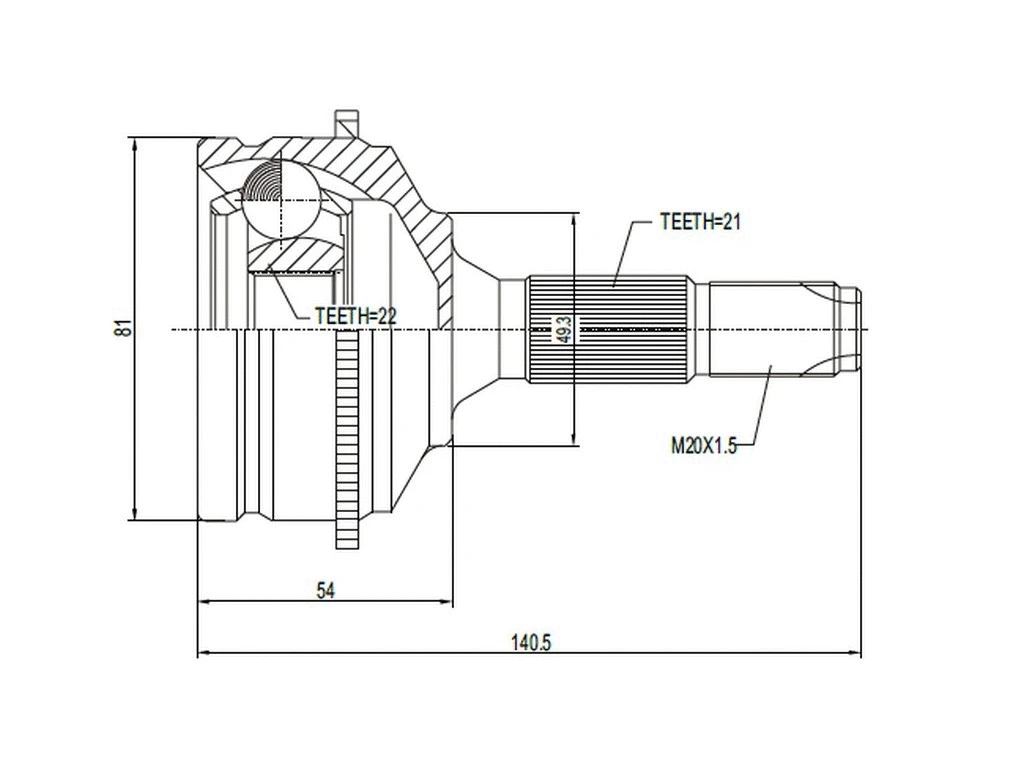 Jeu de joints, arbre de transmission A.Z. Meisterteile AZMT-43-030-1069