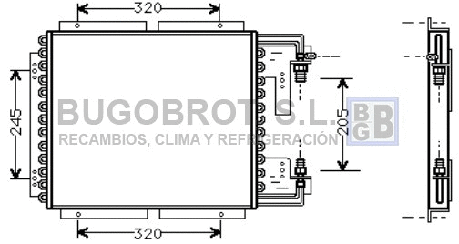 Condenseur, climatisation BUGOBROT 62-RT5187