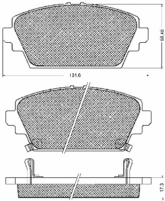 Kit de plaquettes de frein, frein à disque BSF 10704