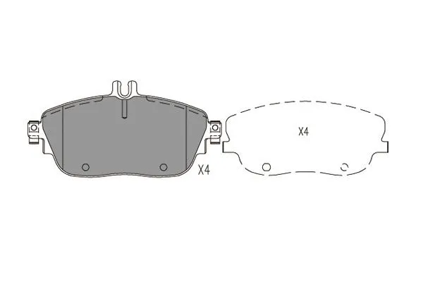 Kit de plaquettes de frein, frein à disque KAVO PARTS KBP-6620