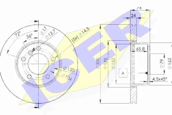 Disque de frein ICER 78BD3405-2