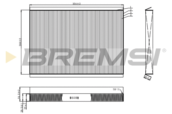 Filtre, air de l'habitacle BREMSI FC0962