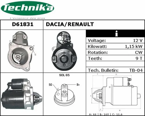 Démarreur Technika D61831