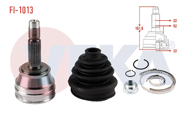 Jeu de joints, arbre de transmission VEKA FI-1013