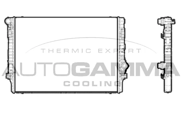 Radiateur, refroidissement du moteur AUTOGAMMA 107201
