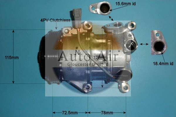 Compresseur, climatisation AUTO AIR GLOUCESTER 14-0199