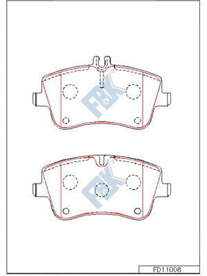 Kit de plaquettes de frein, frein à disque FBK FD11008