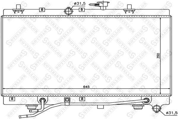 Radiateur, refroidissement du moteur STELLOX 10-25470-SX