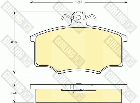 Kit de plaquettes de frein, frein à disque GIRLING 6106281
