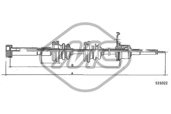 Câble flexible de commande de compteur Metalcaucho 83661