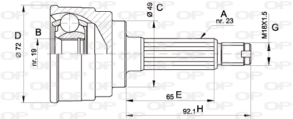 Jeu de joints, arbre de transmission OPEN PARTS CVJ5112.10