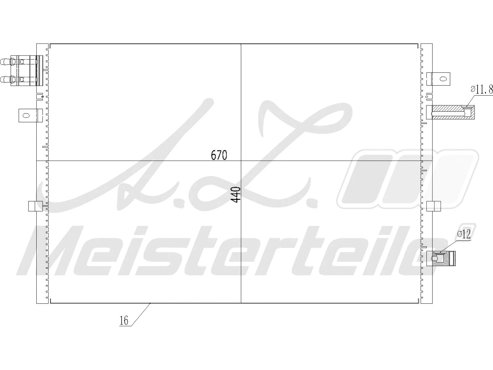 Condenseur, climatisation A.Z. Meisterteile AZMT-45-030-1119