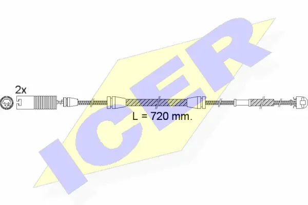 Contact d'avertissement, usure des plaquettes de frein ICER 610498 E C