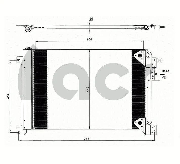Condenseur, climatisation ACR 300642