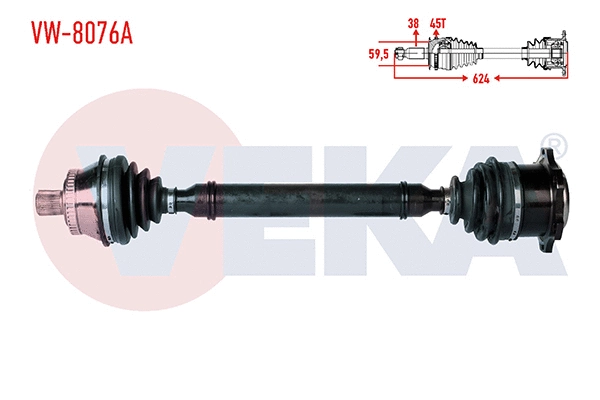 Arbre de transmission VEKA VW-8076A