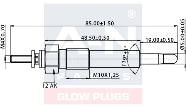 Bougie de préchauffage A-N PARTS A-N082209