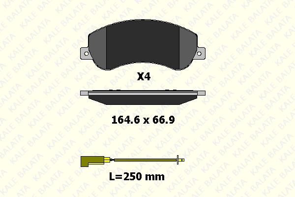 Kit de plaquettes de frein, frein à disque KALE 24484 185 35
