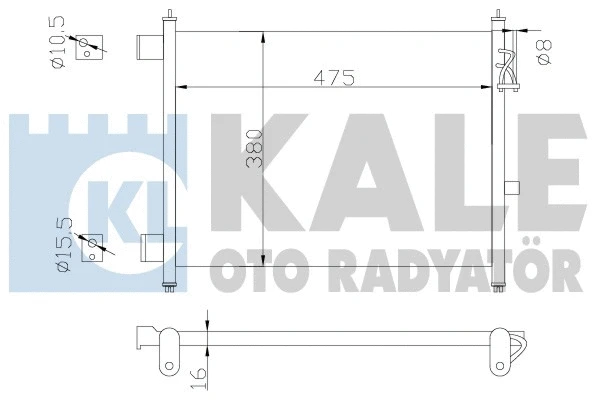 Condenseur, climatisation KALE OTO RADYATÖR 342435