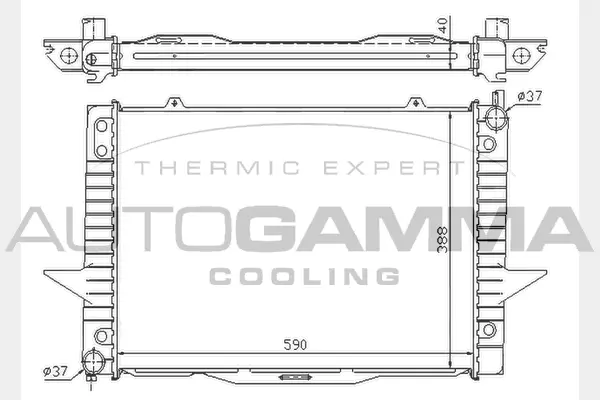 Radiateur, refroidissement du moteur AUTOGAMMA 104753
