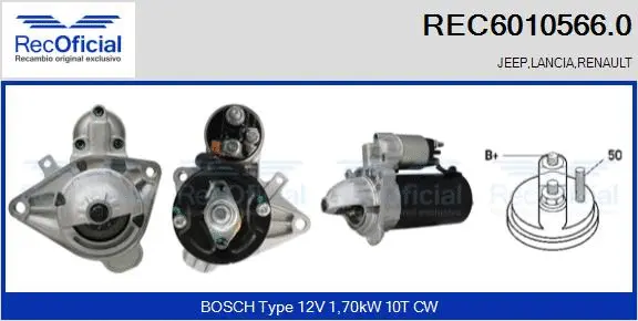 Démarreur RECOFICIAL REC6010566.0