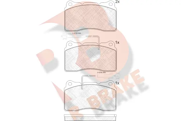 Kit de plaquettes de frein, frein à disque R BRAKE RB1515