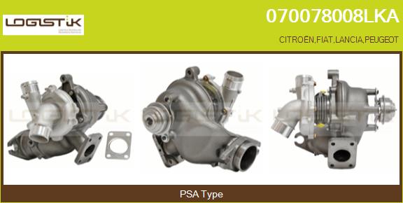 Turbocompresseur, suralimentation LGK 070078008LKA