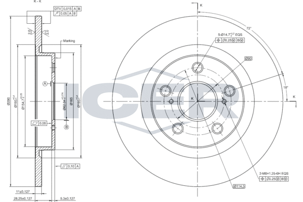 Disque de frein ICER 78BD0048-2