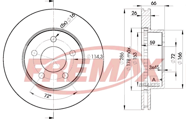 Disque de frein FREMAX BD-7925
