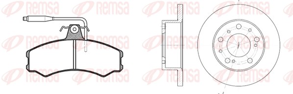 Kit de freins, frein à disques REMSA 8143.00