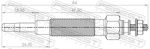 Bougie de préchauffage FEBEST 04642-003