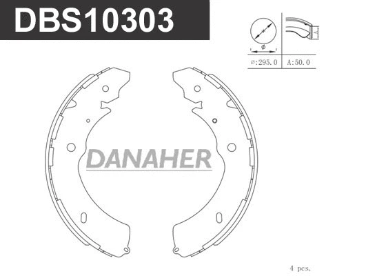 Jeu de mâchoires de frein DANAHER DBS10303