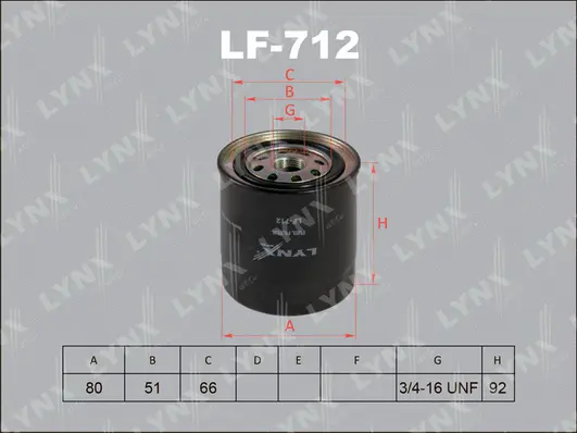 Filtre à carburant LYNXAUTO LF-712