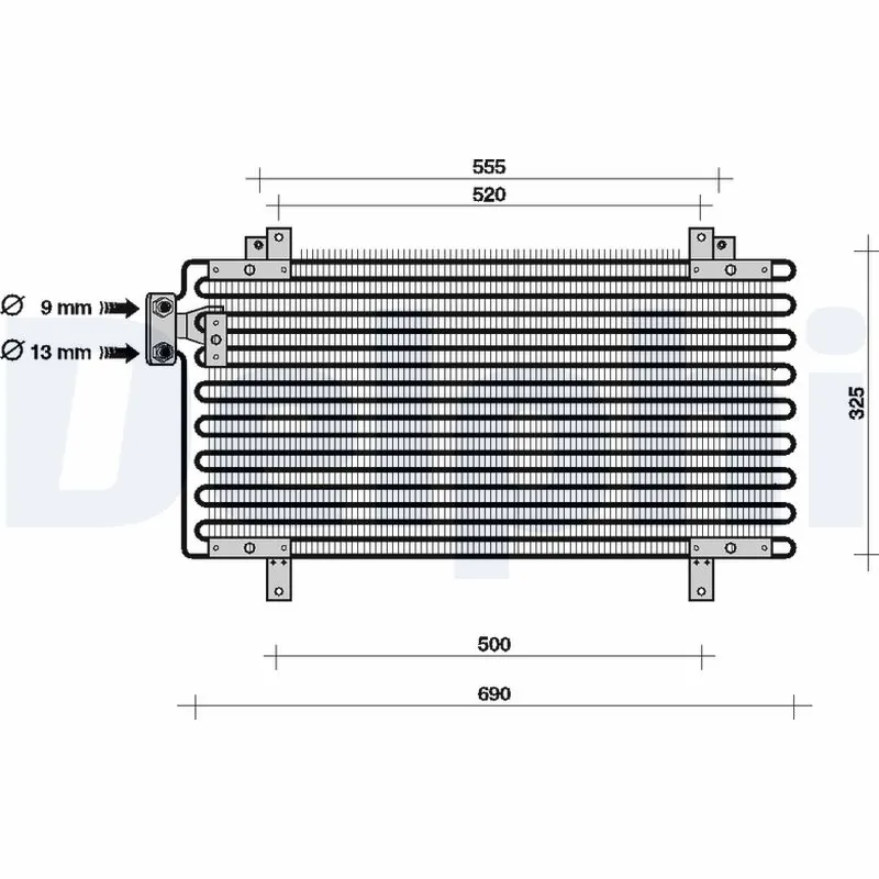 Condenseur, climatisation DELPHI TSP0225059